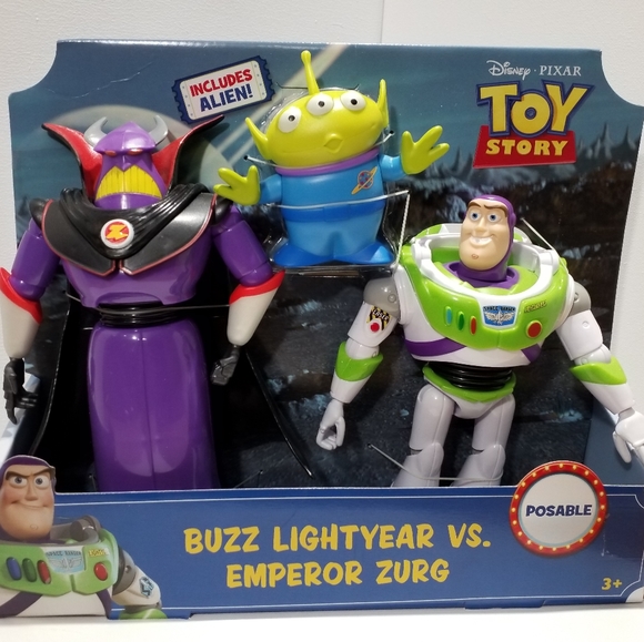 TOY STORY 4 BUZZ LIGHTYEAR VS EMPEROR ZURG & ALIEN - Picture 1 of 6